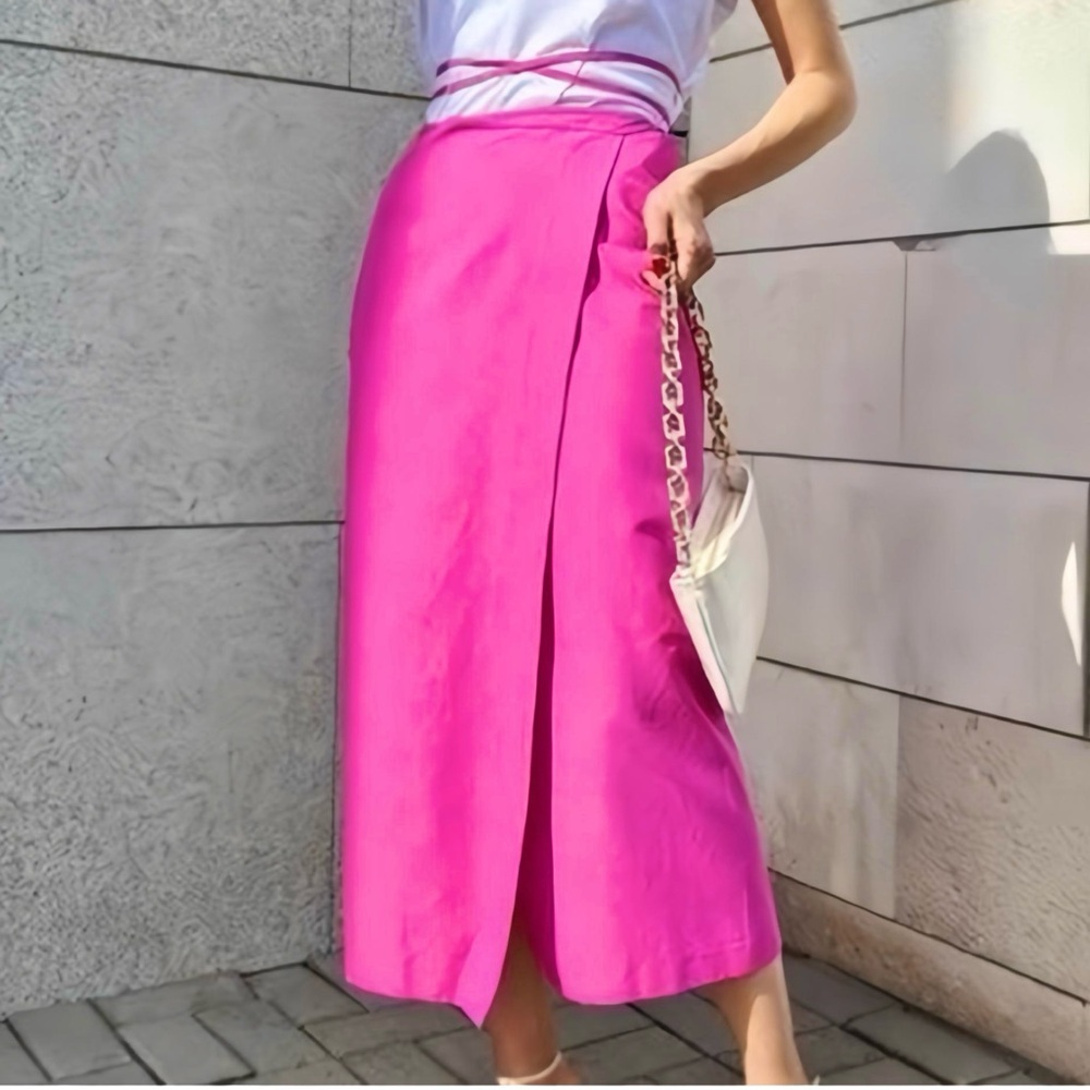 Zara Vibrant Pink Maxi Skirt